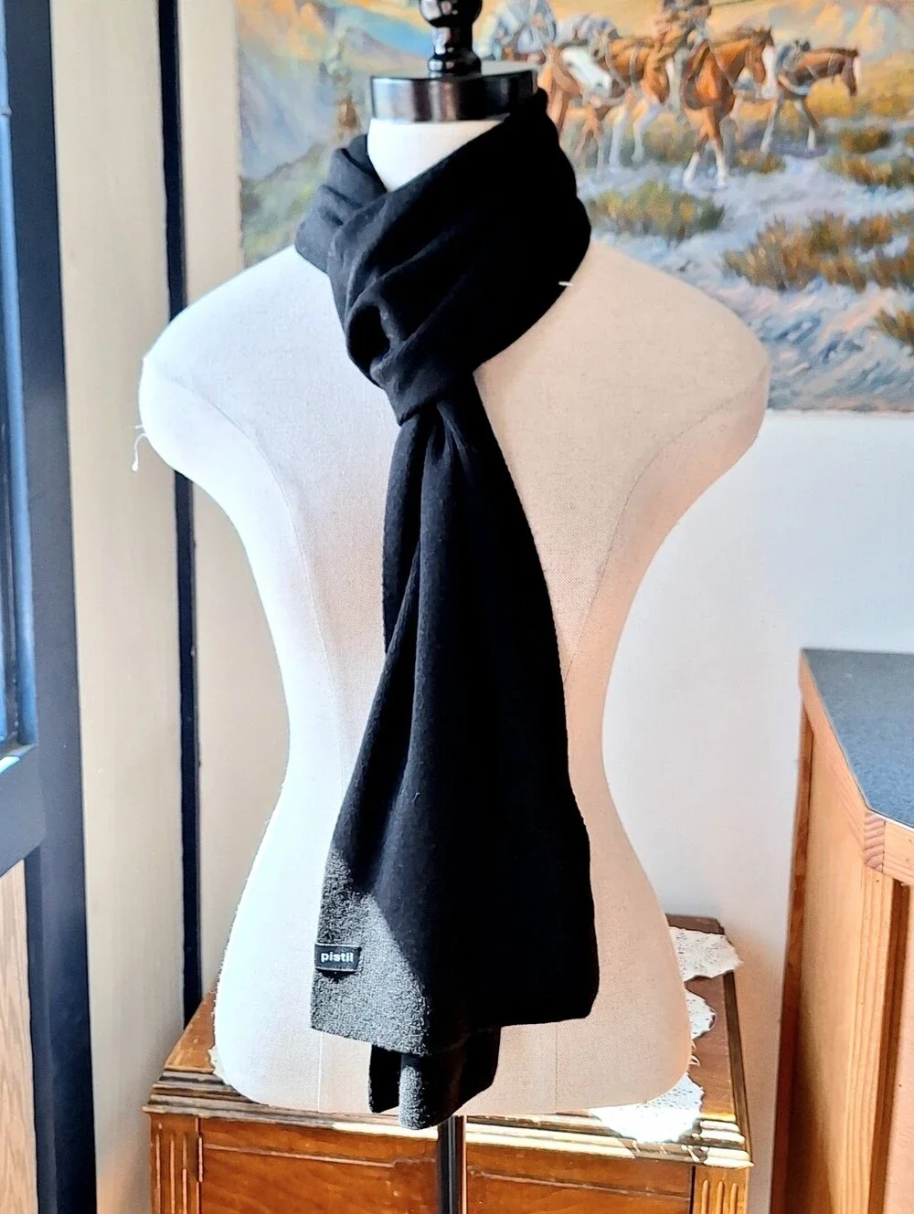 Pistil MS Cole Cashmere Blend Ribbed Scarf, #2124P, NWT